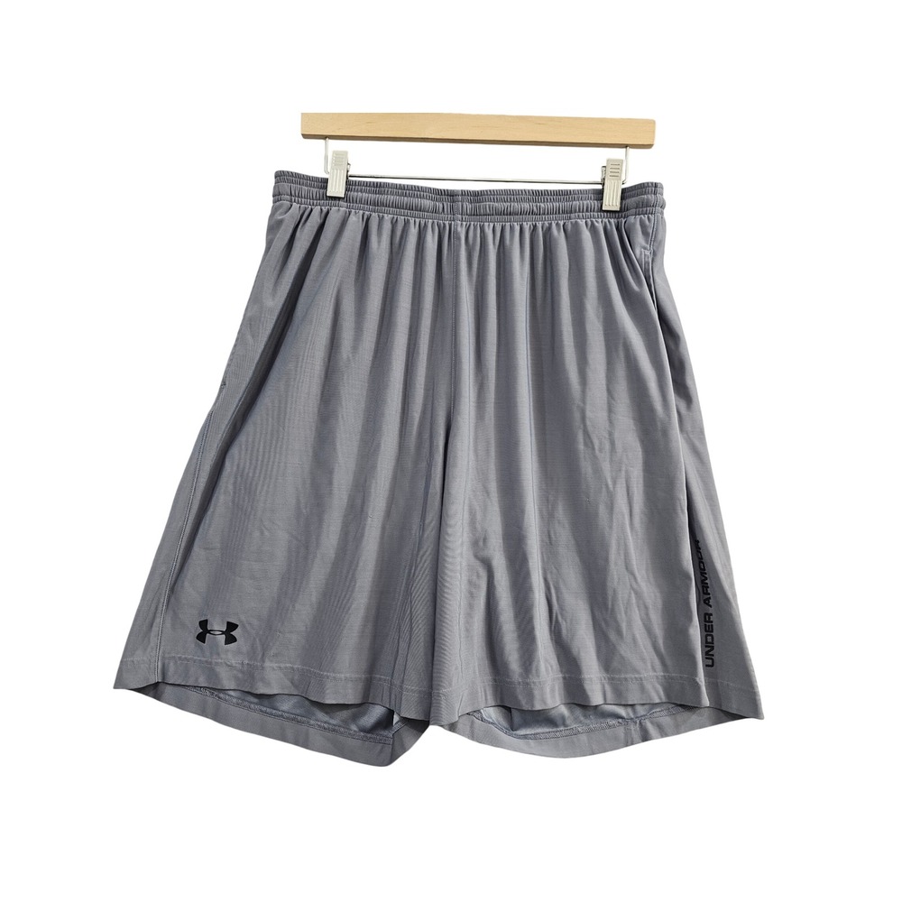 Under Armour Shorts Mens XL Gray Solid Athletic Gym Training Performance Pockets